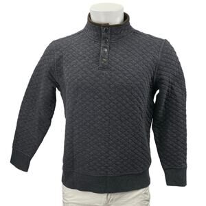 Arc'Teryx Men's Black 1/4 Snap Long Sleeve Quilted Turtleneck Sweater Top Size M